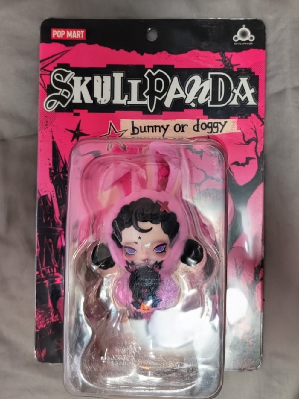 Skullpanda Bunny or Doggy Pink Collectible Figure